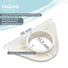 Carica l'immagine nel visualizzatore di Gallery, Tecuro, rinforzo in plastica per lavello, stabilizzatore in plastica per miscelatori montati su lavelli in acciaio inox