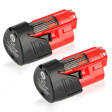 Carica l'immagine nel visualizzatore di Gallery, Waitley 2X Batteria 12V 3,0Ah per Milwaukee M12, Li-ion