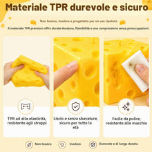 Carica l'immagine nel visualizzatore di Gallery, Big Cheese Squishy Square,XXL anti-stress Squeeze Super Cheeses