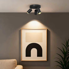 Carica l'immagine nel visualizzatore di Gallery, Calex Faretto da Soffitto LED, 3 Luci, Rotondo, GU10, Nero e Oro