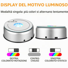 Carica l'immagine nel visualizzatore di Gallery, EUSTUMA Base rotante per display a LED, luce colorata, supporto illuminato, cambia colore, piccolo LED per arte in crist