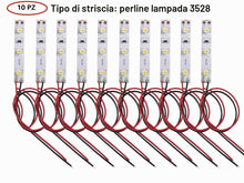 Carica l'immagine nel visualizzatore di Gallery, HUAZIZ 10 pz Precablato Bianco Caldo Striscia Led 3528 SMD LED Luce Autoadesiva 12 V ~ 18 V 20 CM per il modello treno l