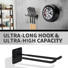 Carica l'immagine nel visualizzatore di Gallery, Ganci da Garage Heavy-Duty da 30 cm, Organizer per Attrezzi da Montare a Muro per Pneumatici, Scale e Sedie Pieghevoli –