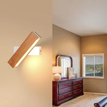 Carica l'immagine nel visualizzatore di Gallery, DELIPOP Applique da Parete LED in Legno 360° Girevole, 3000K Bianco Caldo