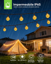 Carica l'immagine nel visualizzatore di Gallery, Suright Catena Luminosa Esterno Solare, 13m 60 LED Luci Solari da Giardino
