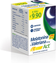 Carica l'immagine nel visualizzatore di Gallery, Melatonina Act + Forte 5 Complex, Integratore Alimentare, 60 Compresse