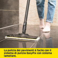 Carica l'immagine nel visualizzatore di Gallery, Kärcher Pulitore a Vapore SC 4 EasyFix VERSIONE BIANCA, Pronto in 4 min. 2000 W, Serbatoio estraibile 1,3 litri, Area 100m², Incl. Kit pavimenti, Bocchetta Manuale e Panno, Spazzola, Bocchetta fessure