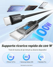 Carica l'immagine nel visualizzatore di Gallery, RAVIAD Cavo USB C USB C 100W [2Pezzi 2M] Cavo USB Type-C PD 5A Ricarica