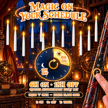 Carica l'immagine nel visualizzatore di Gallery, EXTSUD Set di 12 candele a LED galleggianti con telecomando bacchetta magica – candele a batteria con fiamma tremolante 