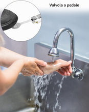 Carica l'immagine nel visualizzatore di Gallery, QWORK® Valvola a Pedale in Rame per Montaggio a Pavimento, Valvola del Rubinetto Azionata a Pedale, per Cucina e Bagno