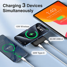Carica l'immagine nel visualizzatore di Gallery, AOGUERBE PowerBank per MagSafe, 10000mAh Power Bank Magnetico per iPhone