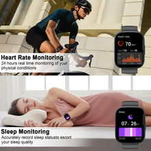 Carica l'immagine nel visualizzatore di Gallery, Smartwatch Uomo Donna, 1.95" Orologio Smartwatch con Chiamate Bluetooth, 110+ Modalità Sportive Fitness Tracker, Contapassi Watch con Sonno Cardiofrequenzimetro, IP68 Smart Watch per Android iOS, Nero