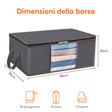 Carica l&#39;immagine nel visualizzatore di Gallery, Lifewit 3 Pezzi 35L Scatole per Vestiti, Scatola per Armadio Pieghevole, scatoloni per trasloco, contenitori sottoletto per Coperte, Biancheria da Letto, Grigio