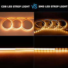Carica l'immagine nel visualizzatore di Gallery, GOMING 24V 10M COB Striscia LED Bianco Caldo 3000K CRI 93+ 6300lm