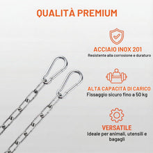 Carica l'immagine nel visualizzatore di Gallery, Catena di sicurezza in acciaio inox, 3 mm x 5 metri