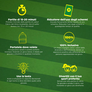 LASTUF Gioco di Calcio per Bambini Gioco di Carte da Tavolo per Famiglie Giochi di Società per Ragazzi e Ragazze - Multilingua con Italiano - 81 carte - Regalo di calcio da 6 anni