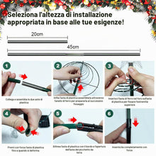 Carica l'immagine nel visualizzatore di Gallery, Decorazioni LED Con Pannello Solare, Luci Natalizie da Esterno Energia Solare, D, Lampade da Giardino, Catena Luminosa p