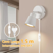 Carica l'immagine nel visualizzatore di Gallery, Applique da Parete con Spina e Cavo GU10 Interno, Bianco