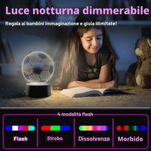 Carica l'immagine nel visualizzatore di Gallery, Lampada da notte a LED 3D, Calcio Lampada Notturna 3D Visiva