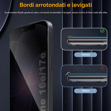 Carica l'immagine nel visualizzatore di Gallery, Vanrain Pellicola Privacy per iPhone 17e/16e, 2 Pezzi Anti Spy Vetro Temperato Con Installazione Automatica, Protezione 
