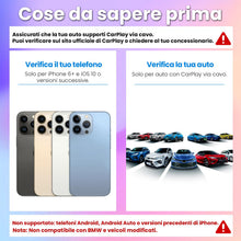 Carica l'immagine nel visualizzatore di Gallery, S1 Adattatore CarPlay Wireless per iPhone, Converte cablato in Wireless, Plug and Play, Compatibile con USB e Type-C, Ca