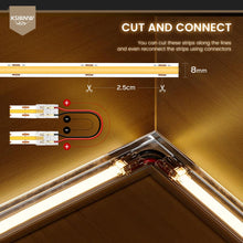 Carica l'immagine nel visualizzatore di Gallery, KSIBNW Striscia LED COB 5Metri, 24V Adesive Strisce LED Alta luminosità Striscia Luce Bianco Naturale 4000K Dimmerabile 