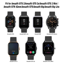 Carica l'immagine nel visualizzatore di Gallery, Cinturino per Amazfit GTS, 20mm Cinturino in Acciaio Inossidabile in Metallo Cinturino per Amazfit GTS 4, GTS 4 Mini, GT