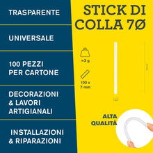 Carica l'immagine nel visualizzatore di Gallery, Rapid 100 Stick Colla Ø7x100 mm, Universale, per Hobby e Fai da Te