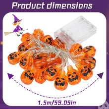 Carica l'immagine nel visualizzatore di Gallery, Halloween Mini luci LED zucca, luce a LED luce bianca calda, per lanterne di carta, Halloween, Natale, feste, compleanni