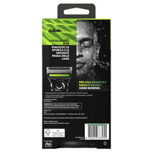 Carica l'immagine nel visualizzatore di Gallery, GilletteLabs Rasoio A Mano Libera Con Barra Esfoliante, 1 Manico + 1 Lametta Di Ricambio, Include Base Magnetica Premium
