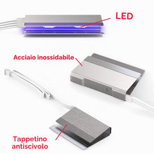 Carica l'immagine nel visualizzatore di Gallery, B.K.Licht Set illuminazione LED per ripiani in vetro, 4 Clip LED RGB, Illuminazione vetrinette, incl. telecomando RGB co