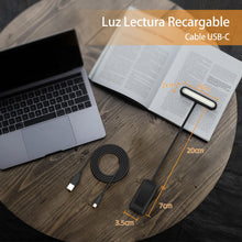 Carica l'immagine nel visualizzatore di Gallery, iFalarila Luce da Lettura Ricaricabile con Cavo Tipo-C, 12 LED Lampada da Lettura con Clip [3 Colore e 10 Luminosità] La