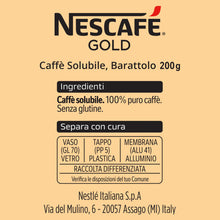 Carica l'immagine nel visualizzatore di Gallery, NESCAFÉ Gold Caffè Solubile Barattolo 200g