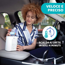 Carica l&#39;immagine nel visualizzatore di Gallery, Chicco Scaldabiberon Portatile Da Viaggio E Scaldapappa Con Tre Programmi E Spegnimento Automatico, Bianco, ‎14 x 14 x 17.5 cm; 820 grammi