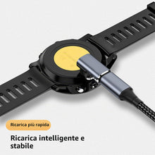 Carica l'immagine nel visualizzatore di Gallery, USB-C Adattatore 3 pezzi Type C Caricatore Cavo Compatibile con Garmin Fenix 9 8 7 pro, 6 6X, Fenix 5 5S 5X Plus, Foreru
