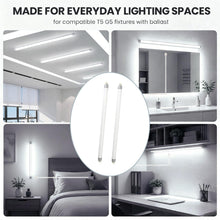 Carica l'immagine nel visualizzatore di Gallery, Set di 2 tubi fluorescenti T5, 8 W, 300 mm, bianco freddo, 6000 K, attacco G5, 560 lm, non dimmerabile, tubo di ricambio