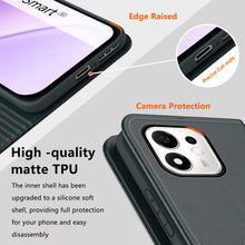 Carica l'immagine nel visualizzatore di Gallery, Cover per Honor 600 Smart 5G Custodia Protettiva in Pelle[3 Scomparti]con 1 Vetro Temperato Similpelle Cover Pieghevole 