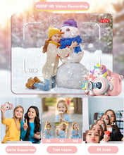 Carica l'immagine nel visualizzatore di Gallery, Macchina Fotografica Bambini, Gofunly 2.0 Pollici Schermo Mini Ricaricabile Fotocamera Digitale, 1080P HD Videocamera Regalo Giocattolo di Natale &amp;Compleanno per Ragazze 3-12 Anni, Scheda 32GB