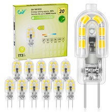 Carica l'immagine nel visualizzatore di Gallery, GY Lampadine LED G4 1W Equivalenti a 20W 12V, Lampadina LED 3000K Luce Calda 173 Lumen, Mini Lampade a Risparmio Energet