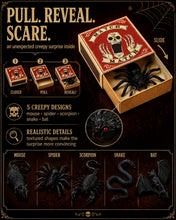 Carica l'immagine nel visualizzatore di Gallery, 5 Scatole Fiammiferi Halloween con Ragni Finti, Box Prank Robuste e Chiudibili, Decorazioni Spaventose e Regali Sorpresa