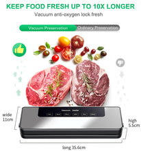 Carica l&#39;immagine nel visualizzatore di Gallery, Macchina Sottovuoto per Alimenti Professionale 65 kpa Hilifix, Con sigillo più lungo da 30mm Sigillatore sottovuoto per alimenti freschi sia secchi che umidi, buste per aspirare inclusi