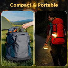 Carica l'immagine nel visualizzatore di Gallery, 10M Catena luminosa da campeggio arrotolabile, portatile 3 in 1, con 8 modalità di illuminazione, Solari &amp; USB ricaricab