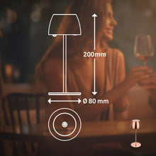 Carica l'immagine nel visualizzatore di Gallery, Briloner - Set di 2 Mini Lampade da Tavolo LED, IP44, Touch, Oro Rosa