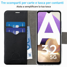 Carica l'immagine nel visualizzatore di Gallery, N NEWTOP Cover Compatibile con Samsung Galaxy A32 5G, HQ Lateral Custodia Libro Chiusura Magnetica Portafoglio Simil Pel