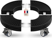 Carica l'immagine nel visualizzatore di Gallery, Sottovaso Rotondo con Ruote Regolabili da Ø38-59cm, Carrello con Ruote a 360° Portatutto capacità 200kg, Piedistallo per