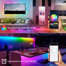 Carica l'immagine nel visualizzatore di Gallery, 2 Pezzi Luci LED RGB 10W,RGB LED Lightbar Interruttore e 1.8M Cavo,16 Milioni di Colori,48 LEDs,Regolabile Lampada Ambie