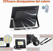 Carica l'immagine nel visualizzatore di Gallery, YIQIBRO Faretto LED da Esterno 10W, 2 Pezzi 1000LM Super Luminoso Faro LED 6500K Blanc Fredda, Impermeabile IP65 Faretti