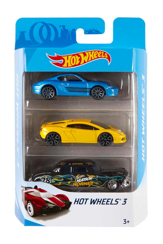 Hot Wheels - Confezione da tre macchinine, veicoli classici ed esclusivi in scala 1:64 da collezionare, linee autentiche e decorazioni mozzafiato, giocattolo per bambini, 3+ anni, K5904