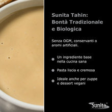 Carica l'immagine nel visualizzatore di Gallery, Sunita Tahina Crema di Sesamo - Salsa Tahini Ricca e Cremosa per Hummus e Salse -Crema di Semi di Sesamo Biologica - 340g