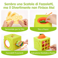 Carica l'immagine nel visualizzatore di Gallery, hahaland Giochi Neonato 6 Mesi, Scatola Fazzoletti Silicone Montessori
